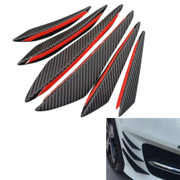 6pcs Car Front Bumper Lip Splitter Body Spoiler Protector Sticker Carbon Fiber 6pcs Car Front Bumper Lip Splitter Body Spoiler Protector Sticker Carbon Fiber